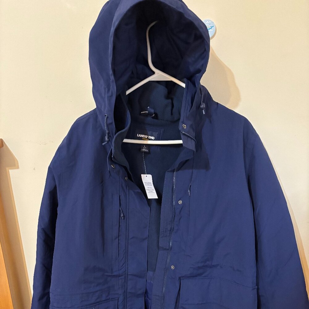 Land's End Women's Squall Parka Navy Size Large